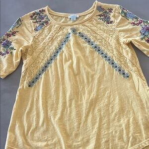 Sundance Yellow Embroidered Blouse